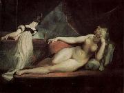 Liegende Nackte und Klavierspielerin Johann Heinrich Fuseli